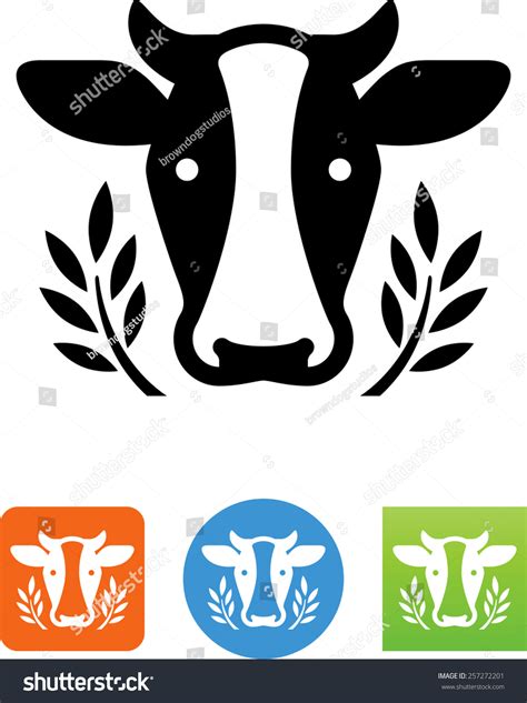 Dairy Cow Icon Stock Vector Royalty Free 257272201 Shutterstock