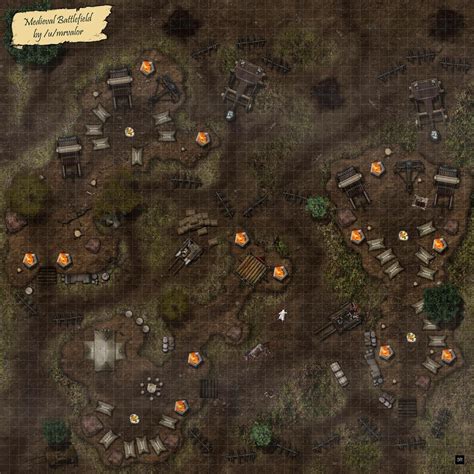 Medieval Battlefield Dungeons And Dragons Post Fantasy Map Dungeon