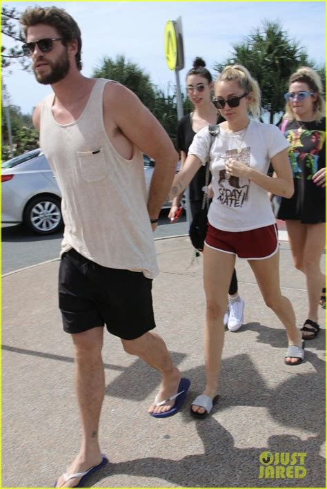 miley cyrus heads out with liam hemsworth before his 28th birthday in australia liam