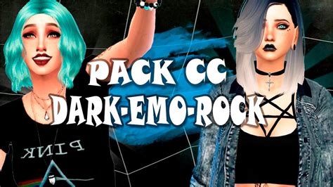 Ropa Dark Rock Emo Mega Pack De Cc Speed Sim Los Sims 4 Youtube