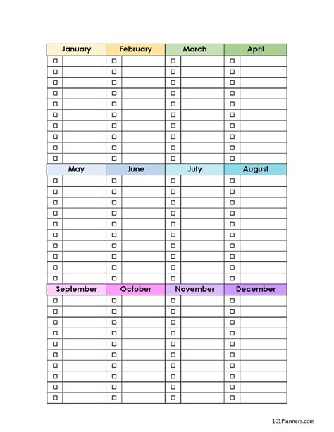 Free Checklist Template Word