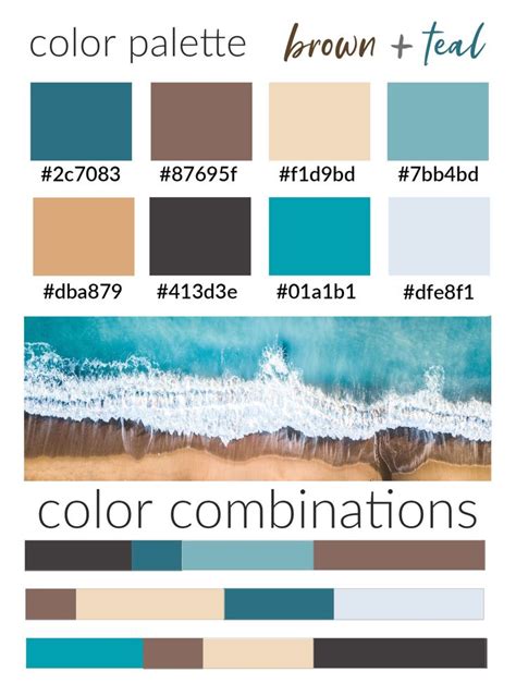 Brown And Teal Color Palette With Color Codes Color Amazing Designs