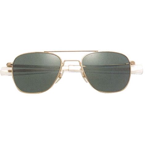 ao ao original pilot sunglasses with 52mm bayonet temples and true color gray glass lenses