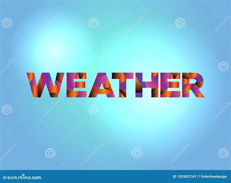 Weather Concept Colorful Word Art Illustration Stock Vector