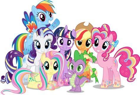 Mane 6 Rainbow Powered And Spike My Little Pony Friendship Is Magic
