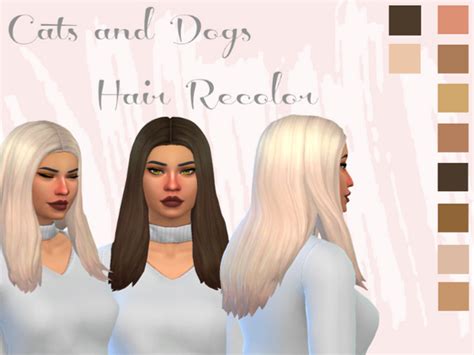 The Sims Resource Wingssims Tz0607 Hair Recolored By