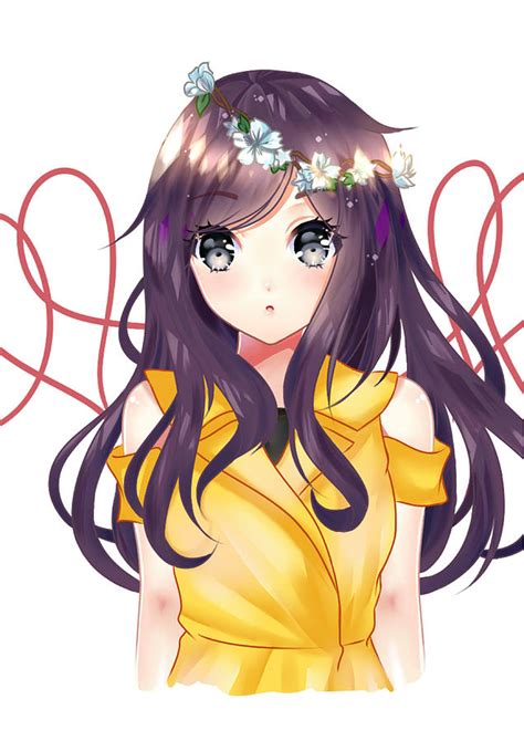 Anime Girl In Yellow Digital Art By Avaron Perlie Fine Art America