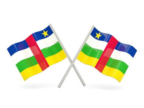 Two Wavy Flags Illustration Of Flag Of Central African Republic