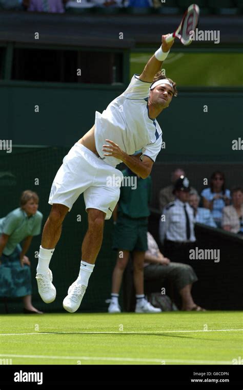 Tennis Wimbledon Championships 2005 Mens First Round Roger Federer V Paul Henri Mathieu
