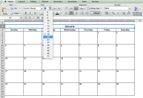 Make A 2018 Calendar In Excel Includes Free Template