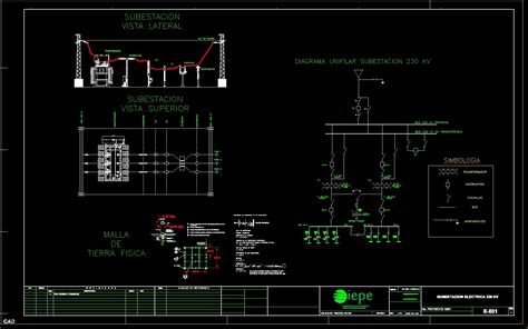 Electric Substation Dwg Detail For Autocad • Designs Cad Faf