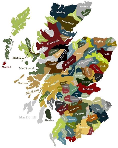 Map Of Scottish Clan Names Rcoolguides