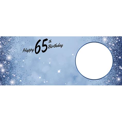 Happy 65th Birthday Sparkles Royal Blue Design Medium Personalised