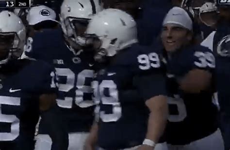 Penn State Kicker Lays Big Hit On Kent State