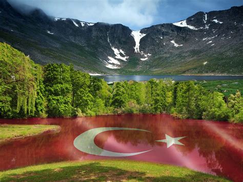Çok Güzel Doğa Manzarası Ile Birlikte Türk Bayrağı Resimleri Flatcast