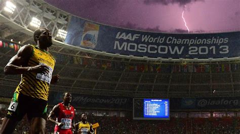 Passion For The Young Usain Bolt Wins 100m Final In Driving Rain At