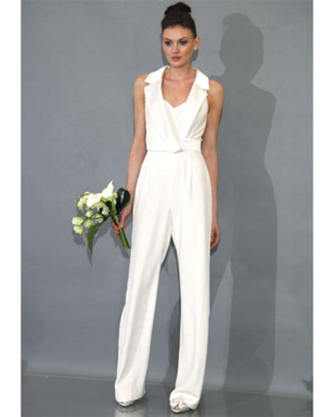 Five Unconventional Trends From Bridal Fashion Week Pantsuits For Women Wedding Pantsuit