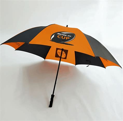 Logo Umbrellas Fibreglass Manual Golf Umbrella Branded Umbrellas
