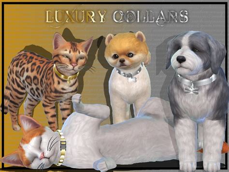 Luxury Collars The Sims Sims Cc Sims 4 Pets Diamond Cat Sims 4