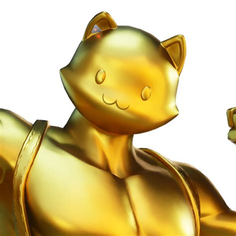 freetoedit midas gold meowscles sticker by orion prime fortnite cat skin gaming wallpapers