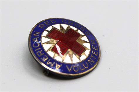 Ww2 Us American Red Cross Volunteer Pin Flu3384 Time Traveler Militaria