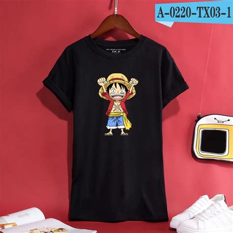 One Piece T Shirt Women O Neck High Quality Comfortable Printing Anime