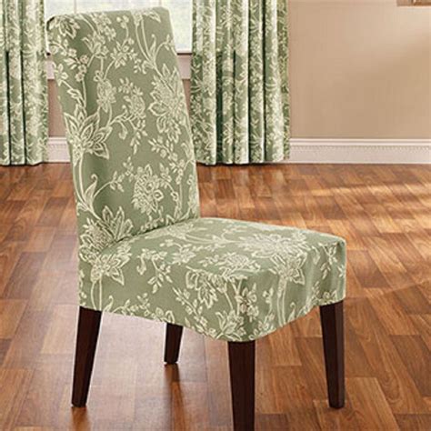 Dining room chair slipcovers is probably the most popular of all projects slipcover. Surefit Verona Short Dining Chair Slipcover In Sage ...