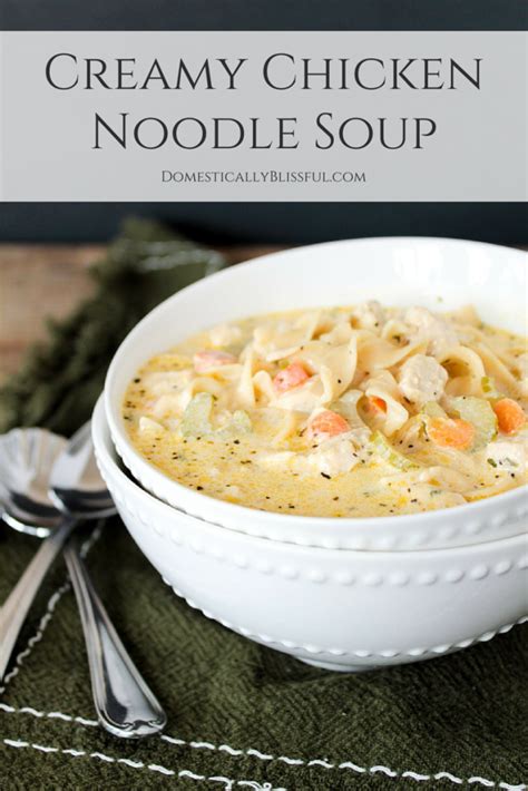 In a medium sauce pan, mix: Creamy Chicken Noodle Soup | Recipe | Fall soups, Fall soup recipes, Creamy chicken noodle soup