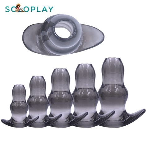 Anal Expanding Dilator Stimulator Adult Products Silicone Hollow Anal Plug Anal Sex Toys Women