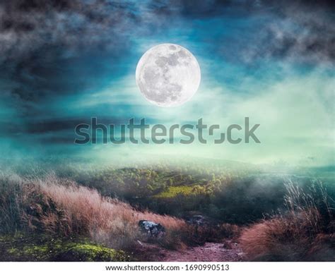 Landscape Night Sky Clouds Beautiful Bright Stock Photo Edit Now