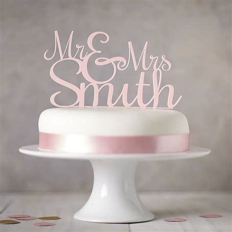 Personalised Mr And Mrs Wedding Cake Topper By Sophia Victoria Joy