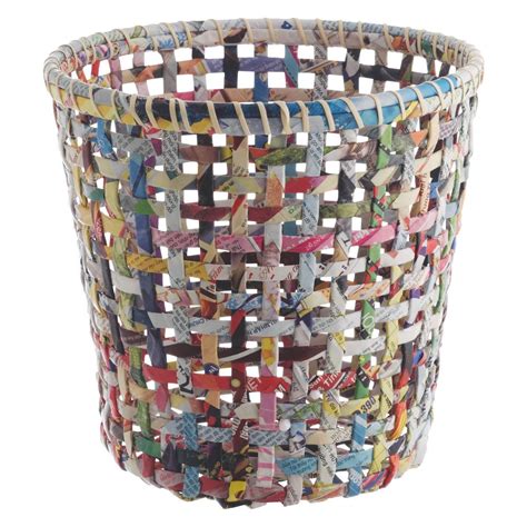 Cohen Multi Coloured Recycled Magazine Waste Paper Bin Recycled