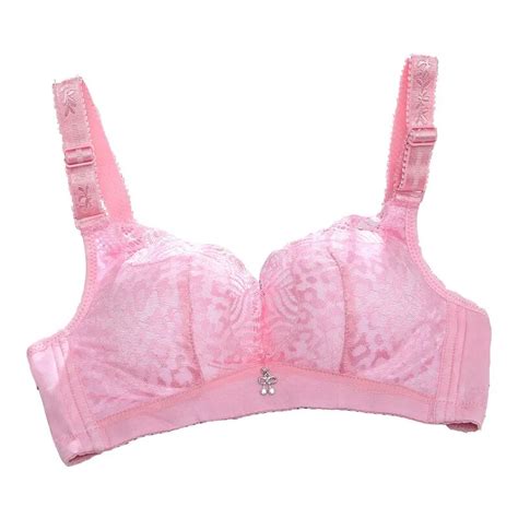 Ou061 Hot Selling Women Push Up Soutien Gorge Thin Underwear Pink Lace
