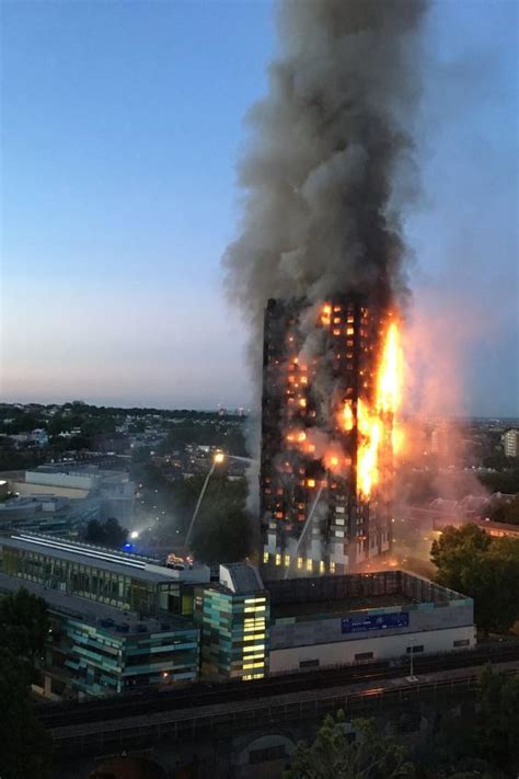 Parts of the 8th, 9th and 10th floors have been affected by the fire. London fire: Screaming people trapped as blaze engulfs ...