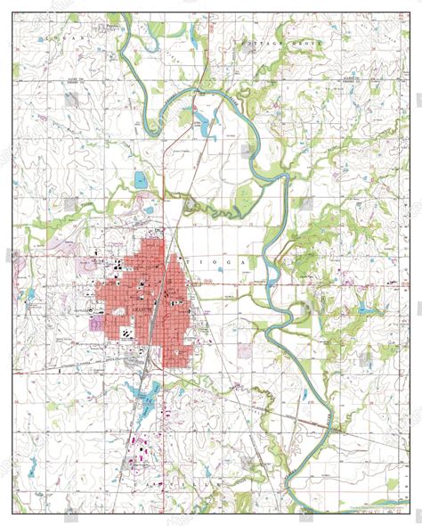Usa Timeless Maps Chanute Kansas Map Editorial Stock Photo Stock