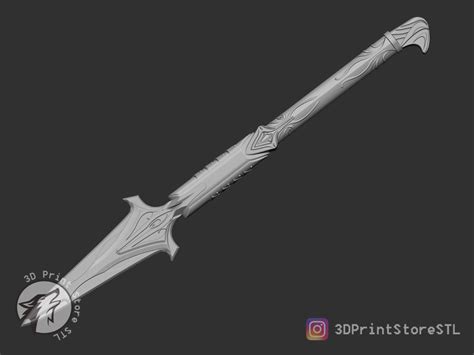 3D File Spear Of Leonidas From Assassins Creed Odyssey Fan Art 3D