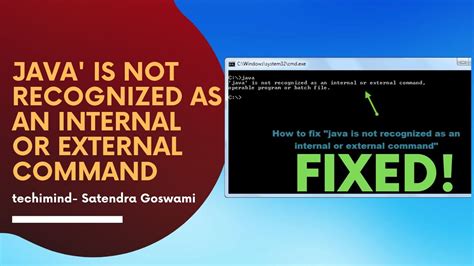 How To Fix Java Is Not Recognized As An Internal Or External Command