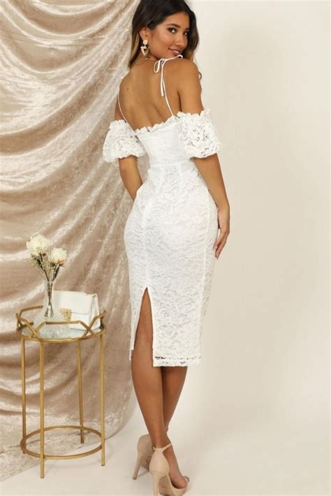 The Magic Touch Dress In White Lace Showpo In 2020 Lace White Dress