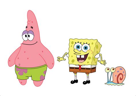 Spongebob Patrick And Gary Svg Spongebob Happy Transparent Etsy