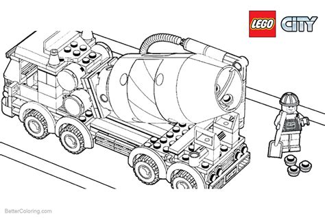 By best coloring pagesfebruary 25th 2014. Lego City Coloring Pages Construction Truck - Free ...