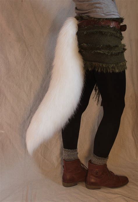 White Wolf Tail Wolf Tail Wolf Costume Fur Costume