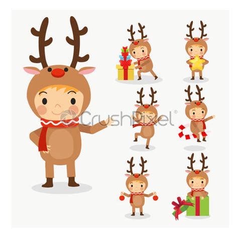 Reindeer Drunk Funny Christmas Cartoon Character Vector Illustration Stock Vector 840458