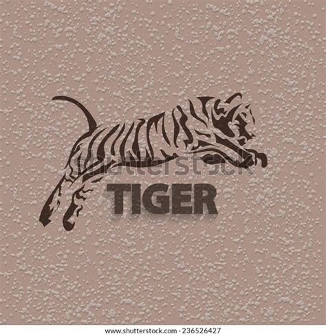Tribal Tiger Jump Vector Tattoo Stock Vector Royalty Free 236526427