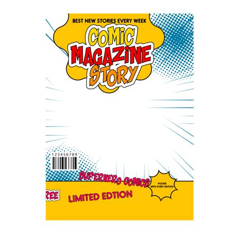 Comic Book Cover Template Design 17374788 Png