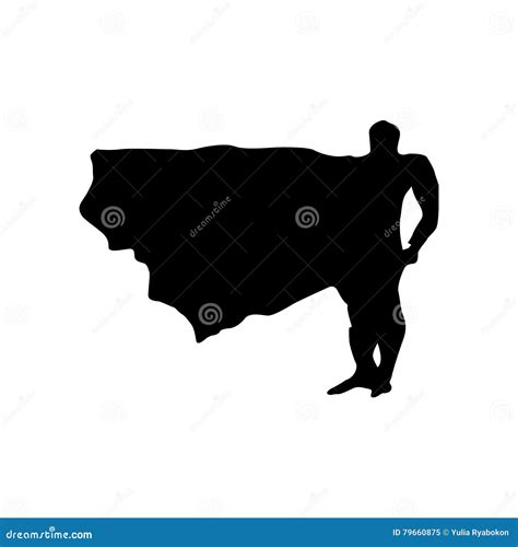 Superhero Man Silhouette Stock Vector Illustration Of Heroic