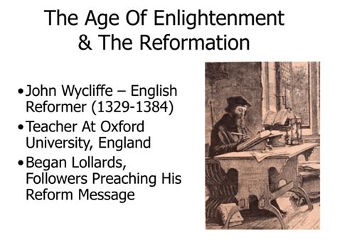 The Age Of Enlightenment And The Reformation