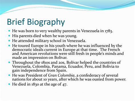 PPT Simón Bolívar PowerPoint Presentation free download ID