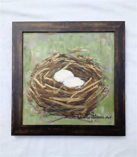 Birds Nest Painting On Canvas Birds Nest Art Framed Bird Nests Art