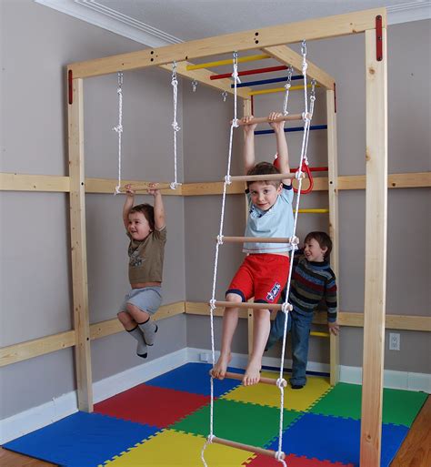 The entire indoor playground equipment usually has two the overall color of indoor jungle gym equipment is mainly green, which fully reflects the color of nature, which can make the children's door closer to. Indoor jungle gym for your home | Do your children use ...