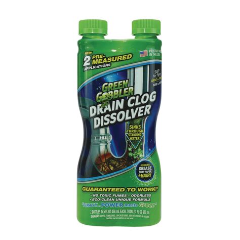 Green Gobbler Drain Clog Dissolver And Cleaner Biodegradeable 2 X 458